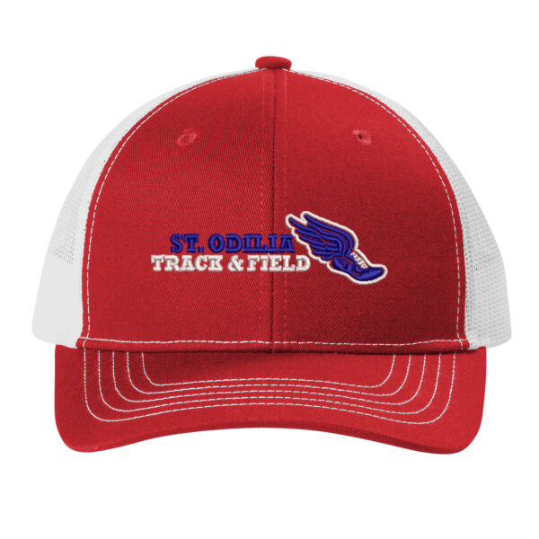 YOUTH Port Authority Youth Snapback Trucker Cap - Embroidered Logo Thumbnail