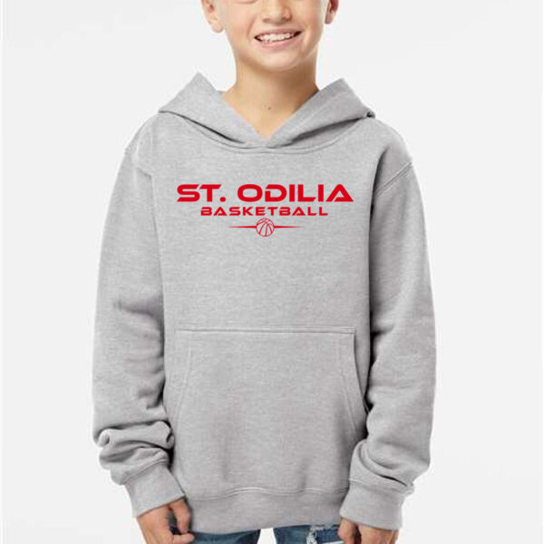 Youth Midweight Hooded Sweatshirt - Printed Logo Thumbnail