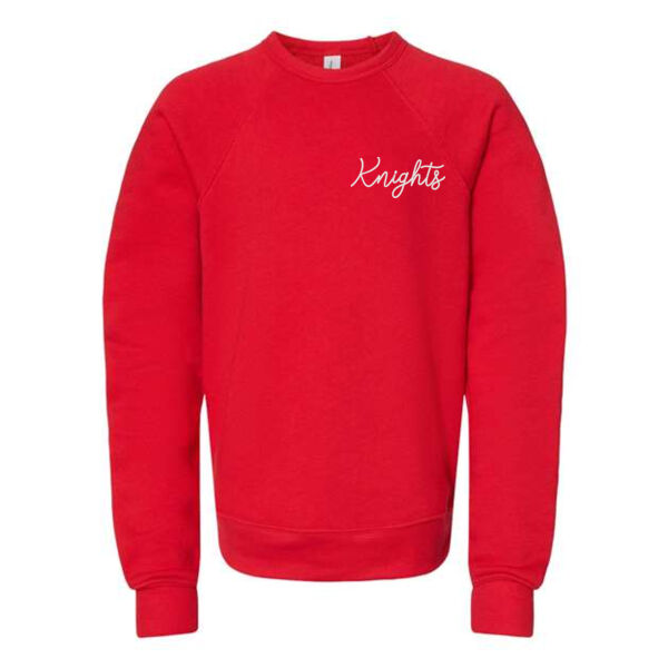 BELLA + CANVAS - Youth Sponge Fleece Crewneck Sweatshirt - Embroidered Logo Thumbnail