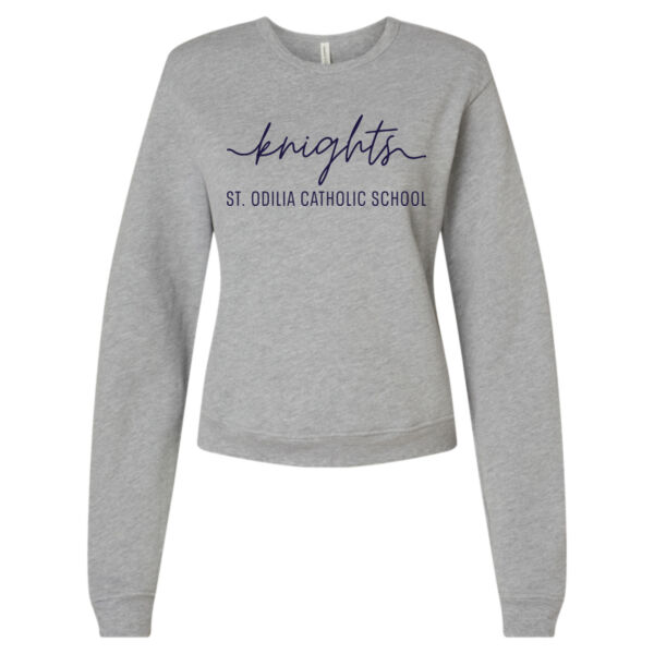 BELLA + CANVAS - Women's Sponge Fleece Classic Crewneck Sweatshirt - Printed Logo Thumbnail