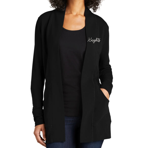 Port Authority® Women's Microterry Cardigan - Embroidered Logo Thumbnail