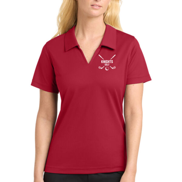 Sport Tek Women Dri Mesh V Neck Polo - Embroidered Logo Thumbnail